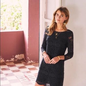 Sézane Sarah Dress Marine Lace Size 40 (US 8)